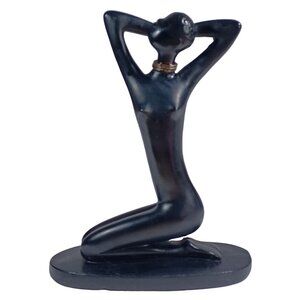 Rare Alexander Backer Chalkware Nude Black Masai Woman Art Deco Figurine MCM